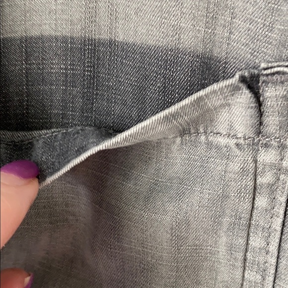 NWT cloth & stone shirt dress w/fringe size small. - Picture 6 of 8